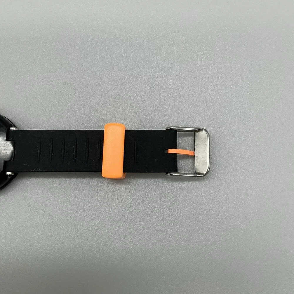 Flik Flak ID43 Boys Watch 34mm Black Orange Dial Rubber Swiss New Battery